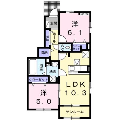 エスポワール多久Ｂ 101【管理NO：1-027064002-01010】 ★家具家電は申し込み後に搬入しますの外観画像