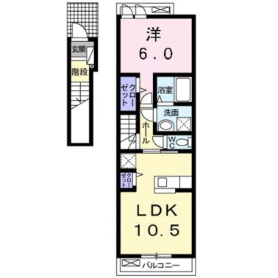 ライジングサンⅡ 202【管理NO：1-019471702-02020】 ★家具家電は申し込み後に搬入しますの外観画像