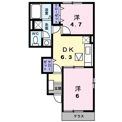 ラフィーネＢ 103【管理NO：1-013338202-01030】 ★家具家電は申し込み後に搬入します★の外観画像