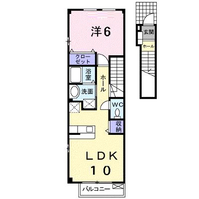 アヴェニールＡ 205【管理NO：1-012725001-02050】 ★家具家電は申し込み後に搬入しますの外観画像