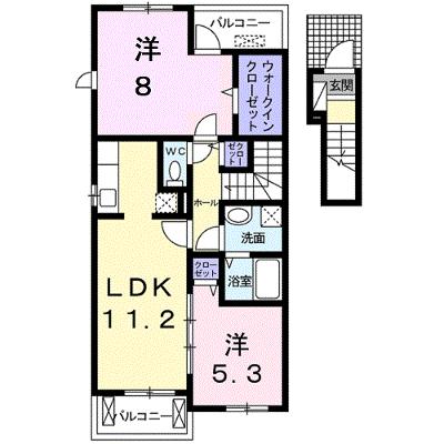 グリシーヌ・ボアＡ 203【管理NO：1-018256101-02030】 ★家具家電は申し込み後に搬入しますの外観画像