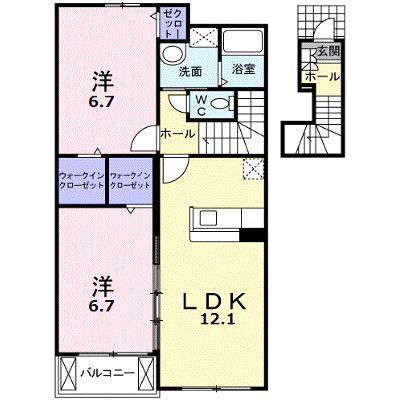 ベル・プロムナ－ドＢ棟 202【管理NO：1-014524502-02020】 ★家具家電は申し込み後に搬入しますの外観画像