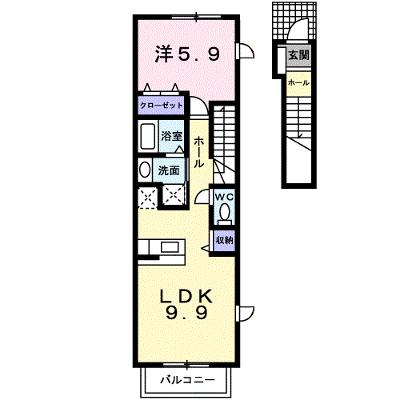 プリムローズＡ 201【管理NO：1-011866101-02010】 ★家具家電は申し込み後に搬入します★の外観画像