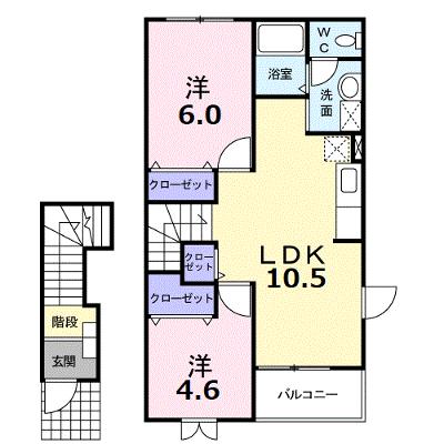 サンプラッツＡ 203【管理NO：1-009696701-02030】 ★家具家電は申し込み後に搬入しますの外観画像