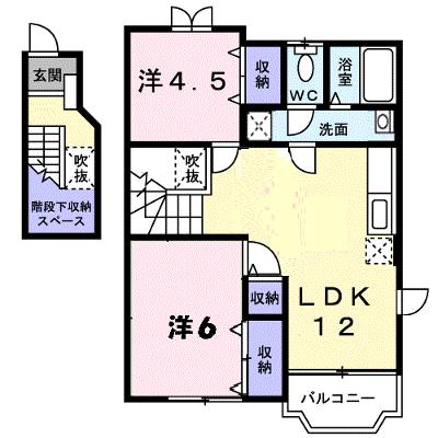 サンウエストヒルズＤ 201【管理NO：1-007692902-02010】 ★家具家電は申し込み後に搬入しますの外観画像