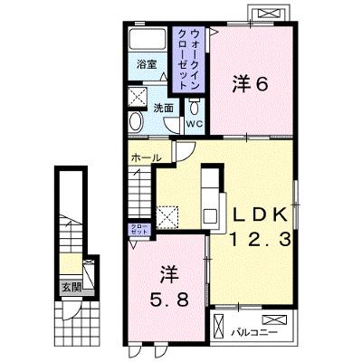 ＣＡＳＡ　３ 202【管理NO：1-022823601-02020】 ★家具家電は申し込み後に搬入します★ ★2026年08月下旬入居可能★の外観画像