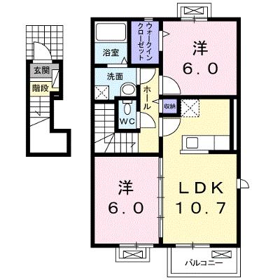 カーサデュエ 201【管理NO：1-020269602-02010】 ★家具家電は申し込み後に搬入しますの外観画像