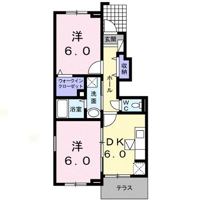 サニーガーデンＤ 104【管理NO：1-017834802-01040】 ★家具家電は申し込み後に搬入しますの外観画像