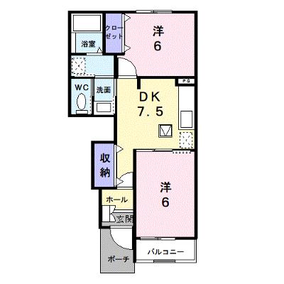 キャトルセゾンＢ 102【管理NO：1-012989702-01020】 ★家具家電は申し込み後に搬入しますの外観画像