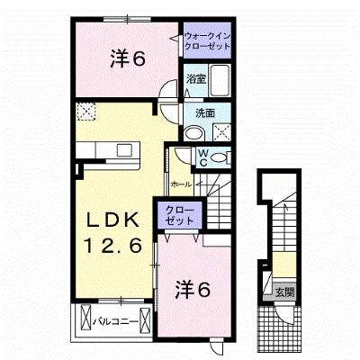 アルカンシエル 202【管理NO：1-018076201-02020】 ★家具家電は申し込み後に搬入します 2026年07月下旬入居可能の外観画像