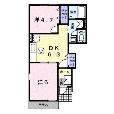 ゴールデンパールＡ 101【管理NO：1-012951101-01010】 ★家具家電は申し込み後に搬入しますの外観画像