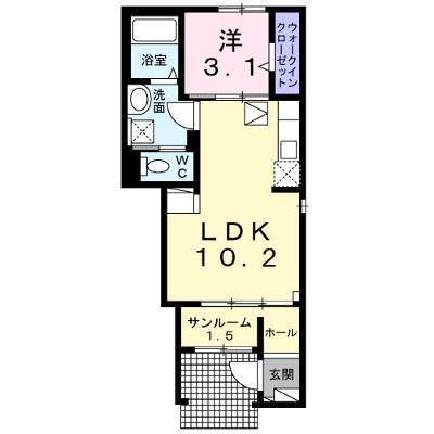 サニーホームⅡ 102【管理NO：1-027491101-01020】 ★家具家電は申し込み後に搬入します★の外観画像