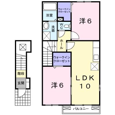 プロムナード　メゾンＡ 202【管理NO：1-014612801-02020】 ★家具家電は申し込み後に搬入します★の外観画像