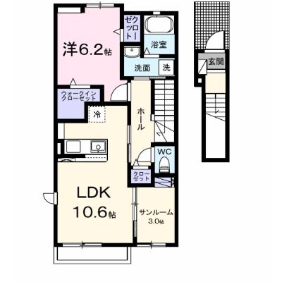 メゾン未来 204【管理NO：1-028212101-02040】 ★家具家電は申し込み後に搬入します★の外観画像