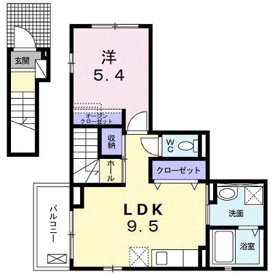 メゾン・ド・カラン 202【管理NO：1-021975501-02020】 ★家具家電は申し込み後に搬入しますの外観画像
