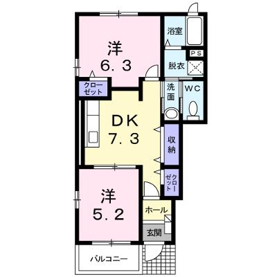 カレントハウスＤ 101【管理NO：1-017659002-01010】 ★家具家電は申し込み後に搬入しますの外観画像