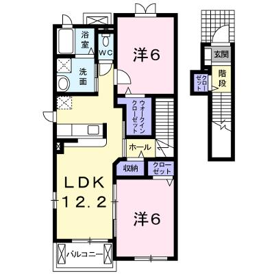 ジェントリーⅠ 202【管理NO：1-016263701-02020】 ★家具家電は申し込み後に搬入します★の外観画像