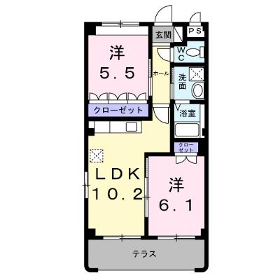 ライブリーベスト・かつらぎ 105【管理NO：1-099309901-01040】 ★家具家電は申し込み後に搬入しますの外観画像