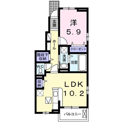 フローリッシュ　Ⅰ 101【管理NO：1-024345901-01010】 ★家具家電は申し込み後に搬入しますの外観画像