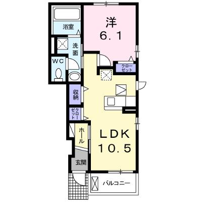 カーサ　ルピナス　Ⅰ 104【管理NO：1-023961001-01040】 ★家具家電は申し込み後に搬入しますの外観画像