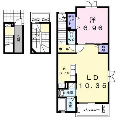 リヴェール　Ⅰ 301【管理NO：1-020475801-03010】 ★家具家電は申し込み後に搬入しますの外観画像