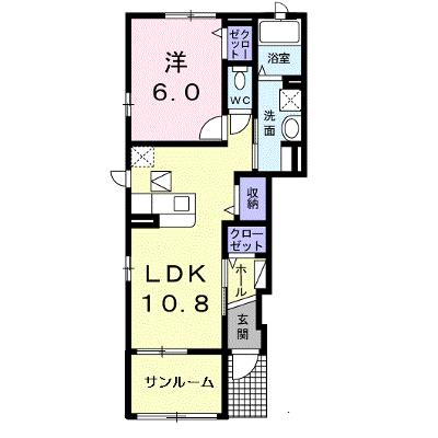 ラニエ・ガーデン 101【管理NO：1-019045701-01010】 ★家具家電は申し込み後に搬入しますの外観画像