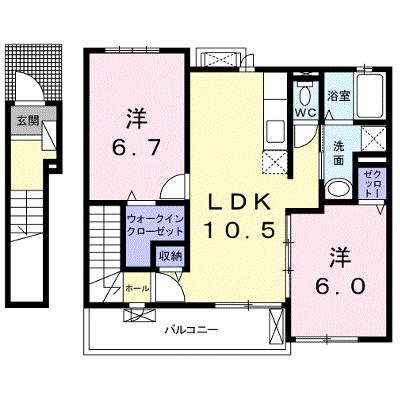 ラ・ルーチェ 203【管理NO：1-018757001-02030】 ★家具家電は申し込み後に搬入しますの外観画像