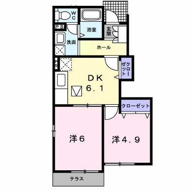 メゾン・ド・ソレイユＡ 102【管理NO：1-013548301-01020】 ★家具家電は申し込み後に搬入します★ ★2026年10月中旬入居可能★の外観画像