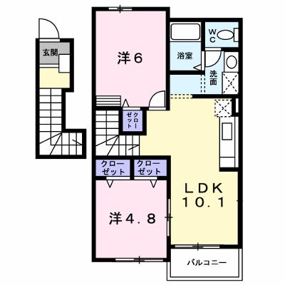 フィオーレＢ 202【管理NO：1-013435002-02020】 ★家具家電は申し込み後に搬入しますの外観画像