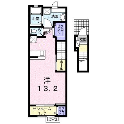リトルガーデン 204【管理NO：1-025095701-02040】 ★家具家電は申し込み後に搬入しますの外観画像