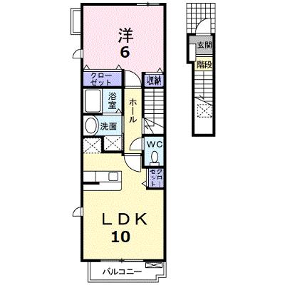 レジデンス稲富　Ｂ 204【管理NO：1-015446302-02040】 ★家具家電は申し込み後に搬入しますの外観画像
