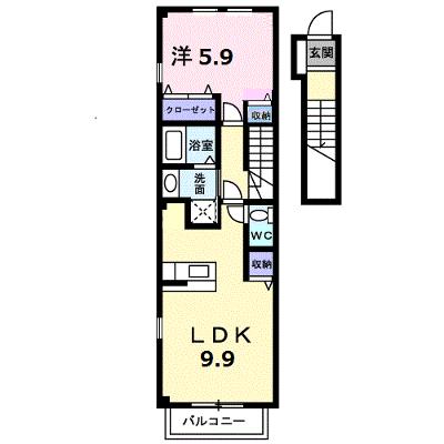 エスポワール 205【管理NO：1-012139701-02050】 ★家具家電は申し込み後に搬入します★の外観画像