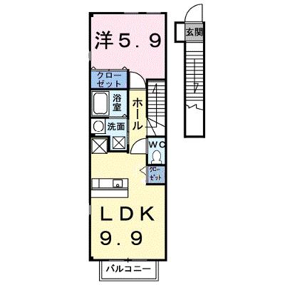 エアリーヴィラ参番館 204【管理NO：1-011575003-02040】 ★家具家電は申し込み後に搬入しますの外観画像