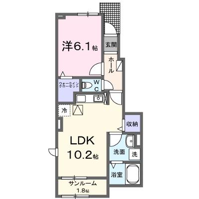 フォーリーフ　クローバーズ 104【管理NO：1-028783601-01040】 ★家具家電は申し込み後に搬入します★ ★2027年01月下旬入居可能★の外観画像