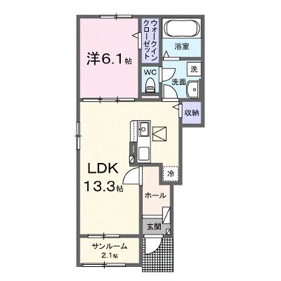 アミティエ鵜池　２号館 101【管理NO：1-027102902-01010】 ★家具家電は申し込み後に搬入しますの外観画像