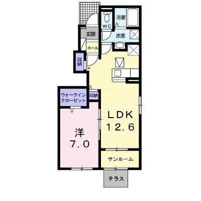 カーサはな 101【管理NO：1-025702001-01010】 ★家具家電は申し込み後に搬入します★の外観画像