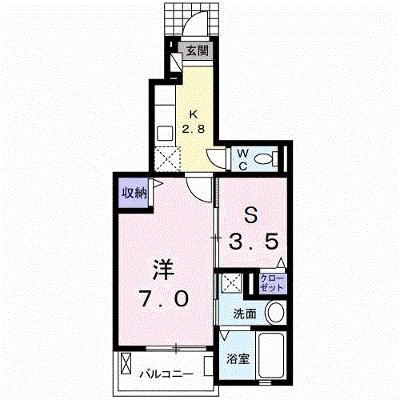 ポラリス　Ｋ 102【管理NO：1-023833801-01020】 ★家具家電は申し込み後に搬入します★の外観画像