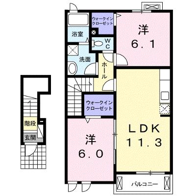 プリマヴェーラＢ 202【管理NO：1-016788702-02020】 ★家具家電は申し込み後に搬入します★の外観画像