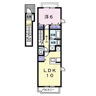 パラッツオⅡ 201【管理NO：1-015458501-02010】 ★家具家電は申し込み後に搬入します★の外観画像