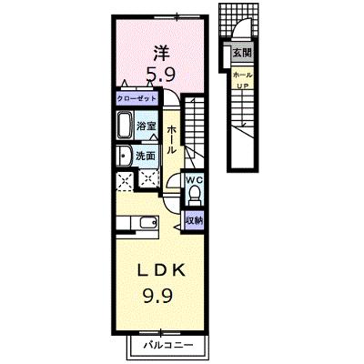 オロールＢ 203【管理NO：1-014104402-02030】 ★家具家電は申し込み後に搬入します★の外観画像