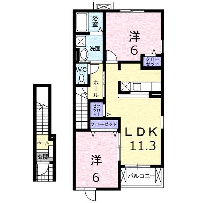 プリムローズ　Ａ 202【管理NO：1-014079101-02020】 ★家具家電は申し込み後に搬入します★の外観画像