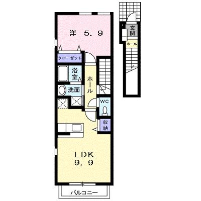 ジェルメ千本杉 204【管理NO：1-013483401-02040】 ★家具家電は申し込み後に搬入します★の外観画像