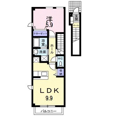 カーサ・ソレイユ五番館 204【管理NO：1-012277502-02040】 ★家具家電は申し込み後に搬入しますの外観画像