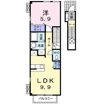 エアリーヴィラ弐番館 205【管理NO：1-011575002-02050】 ★家具家電は申し込み後に搬入しますの外観画像