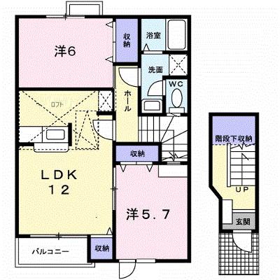 フロールパティオⅡ 202【管理NO：1-010095101-02020】 ★家具家電は申し込み後に搬入しますの外観画像