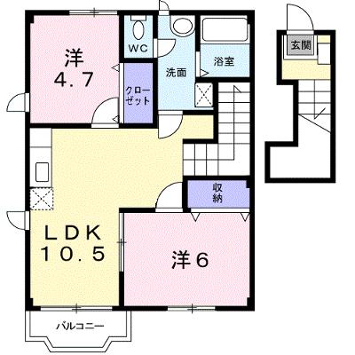 サンエレガント 202【管理NO：1-010076701-02020】 ★家具家電は申し込み後に搬入しますの外観画像