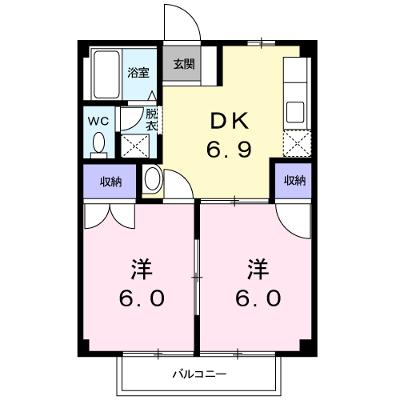 サンハイツ三潴 204【管理NO：1-004567201-02040】 ★家具家電は申し込み後に搬入します★の外観画像