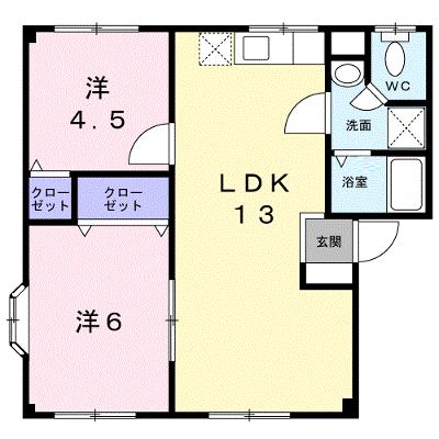 エスペラント山川 201【管理NO：1-003964201-02010】 ★家具家電は申し込み後に搬入しますの外観画像