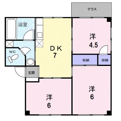 長浜ハイツ 102【管理NO：1-001335301-01020】 ★家具家電は申し込み後に搬入しますの外観画像