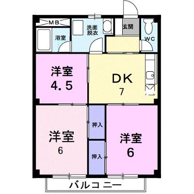 レピュートおんつか 203【管理NO：1-001170201-02030】 ★家具家電は申し込み後に搬入します★の外観画像